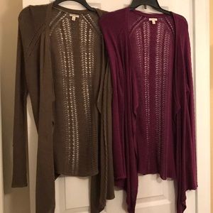 Sonoma, set of 2 sz M, open front sweaters, EUC